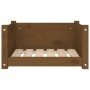 Cama para perros madera maciza pino marrón miel 55,5x45,5x28 cm en Camas para perros | Comprar online en Foru.es