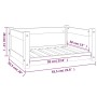 Cama para perros 65,5x50,5x28 cm de madera maciza de pino en Camas para perros | Comprar online en Foru.es