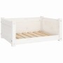 Cama para perros blanca 65,5x50,5x28 cm madera maciza de pino en Camas para perros | Comprar online en Foru.es