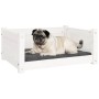 Cama para perros blanca 65,5x50,5x28 cm madera maciza de pino en Camas para perros | Comprar online en Foru.es