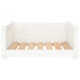 Cama para perros blanca 65,5x50,5x28 cm madera maciza de pino en Camas para perros | Comprar online en Foru.es
