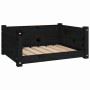 Cama para perros madera maciza de pino negro 65,5x50,5x28 cm en Camas para perros | Comprar online en Foru.es