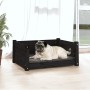 Cama para perros madera maciza de pino negro 65,5x50,5x28 cm en Camas para perros | Comprar online en Foru.es