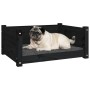Cama para perros madera maciza de pino negro 65,5x50,5x28 cm en Camas para perros | Comprar online en Foru.es
