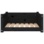 Cama para perros madera maciza de pino negro 65,5x50,5x28 cm en Camas para perros | Comprar online en Foru.es