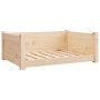 Cama para perros madera maciza de pino 75,5x55,5x28 cm en Camas para perros | Comprar online en Foru.es