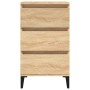 Mesita de noche madera contrachapada roble sonoma 40x35x70 cm de vidaXL, Mesitas de noche - Ref: Foro24-819671, Precio: 62,97...