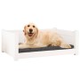 Cama para perros madera maciza de pino blanco 75,5x55,5x28 cm en Camas para perros | Comprar online en Foru.es