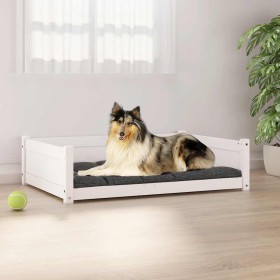 Cama para perros madera maciza de pino blanco 95,5x65,5x28 cm en Camas para perros | Comprar online en Foru.es