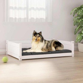 Cama para perros madera maciza de pino blanco 95,5x65,5x28 cm en Camas para perros | Comprar online en Foru.es