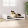 Cama para perros madera maciza de pino blanco 95,5x65,5x28 cm en Camas para perros | Comprar online en Foru.es