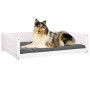 Cama para perros madera maciza de pino blanco 95,5x65,5x28 cm en Camas para perros | Comprar online en Foru.es