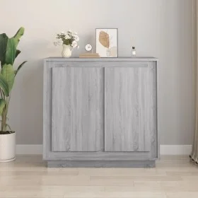 Aparador de madera contrachapada gris Sonoma 80x34x75 cm by vidaXL, Sideboards - Ref: Foro24-819890, Price: 86,12 €, Discount: %