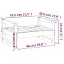 Cama para perros madera maciza de pino blanco 55,5x45,5x28 cm en Camas para perros | Comprar online en Foru.es