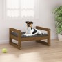 Cama para perros madera maciza pino marrón miel 55,5x45,5x28 cm en Camas para perros | Comprar online en Foru.es