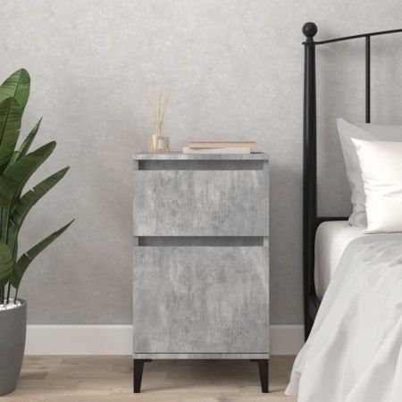 Mesita de noche gris hormigón 40x35x70 cm de vidaXL, Mesitas de noche - Ref: Foro24-819716, Precio: 52,83 €, Descuento: %