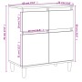 Aparador de madera contrachapada gris hormigón 60x35x70 cm de vidaXL, Aparadores - Ref: Foro24-819680, Precio: 59,86 €, Descu...