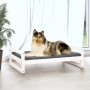 Cama para perros madera maciza de pino blanco 95,5x65,5x28 cm en Camas para perros | Comprar online en Foru.es