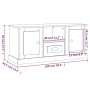 Mueble de TV madera contrachapada blanco brillo 100x35,5x45 cm de vidaXL, Muebles TV - Ref: Foro24-816458, Precio: 59,97 €, D...