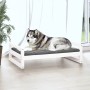 Cama para perros madera maciza de pino blanco 105,5x75,5x28 cm en Camas para perros | Comprar online en Foru.es