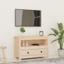 Mueble de TV de madera maciza de pino 79x35x52 cm en Muebles TV | Comprar online en Foru.es