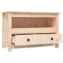 Mueble de TV de madera maciza de pino 79x35x52 cm en Muebles TV | Comprar online en Foru.es