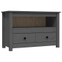 Mueble de TV de madera maciza de pino gris 79x35x52 cm en Muebles TV | Comprar online en Foru.es