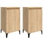 Mesitas de noche 2 uds madera contrachapada roble 40x35x70 cm de vidaXL, Mesitas de noche - Ref: Foro24-819651, Precio: 67,88...