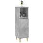 Armario de baño madera contrachapada gris hormigón 30x30x100 cm de vidaXL, Muebles de baño - Ref: Foro24-819808, Precio: 54,1...