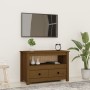 Mueble de TV madera maciza de pino marrón miel 79x35x52 cm en Muebles TV | Comprar online en Foru.es