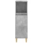 Armario de baño madera contrachapada gris hormigón 30x30x100 cm de vidaXL, Muebles de baño - Ref: Foro24-819808, Precio: 54,1...