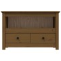 Mueble de TV madera maciza de pino marrón miel 79x35x52 cm en Muebles TV | Comprar online en Foru.es