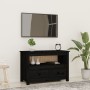 Mueble de TV de madera maciza de pino negro 79x35x52 cm en Muebles TV | Comprar online en Foru.es