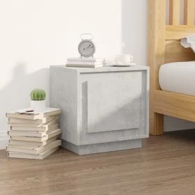 Mesita de noche madera contrachapada gris hormigón 44x35x45 cm de vidaXL, Mesitas de noche - Ref: Foro24-819844, Precio: 35,6...
