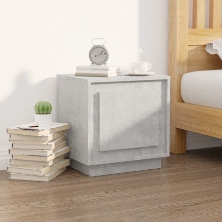 Mesita de noche madera contrachapada gris hormigón 44x35x45 cm de vidaXL, Mesitas de noche - Ref: Foro24-819844, Precio: 36,0...