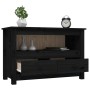 Mueble de TV de madera maciza de pino negro 79x35x52 cm en Muebles TV | Comprar online en Foru.es