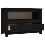 Mueble de TV de madera maciza de pino negro 79x35x52 cm en Muebles TV | Comprar online en Foru.es