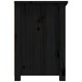 Mueble de TV de madera maciza de pino negro 79x35x52 cm en Muebles TV | Comprar online en Foru.es