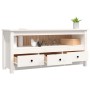 Mueble para TV de madera maciza de pino blanco 114x35x52 cm en Muebles TV | Comprar online en Foru.es