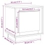 Mesita de noche madera contrachapada gris hormigón 44x35x45 cm de vidaXL, Mesitas de noche - Ref: Foro24-819844, Precio: 36,0...