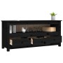 Mueble de TV de madera maciza de pino negro 114x35x52 cm en Muebles TV | Comprar online en Foru.es