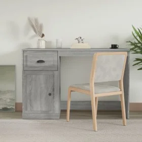 Escritorio y cajón madera contrachapada gris Sonoma 115x50x75cm de vidaXL, Escritorios - Ref: Foro24-816478, Precio: 90,54 €,...