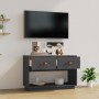 Mueble de TV madera maciza de pino gris 90x40x60 cm en Muebles TV | Comprar online en Foru.es