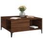 Mesa de centro madera contrachapada roble marrón 80x80x36,5 cm de vidaXL, Mesas de centro - Ref: Foro24-821107, Precio: 49,21...