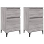 Mesitas de noche 2 uds color gris Sonoma 40x35x70 cm de vidaXL, Mesitas de noche - Ref: Foro24-819721, Precio: 86,14 €, Descu...