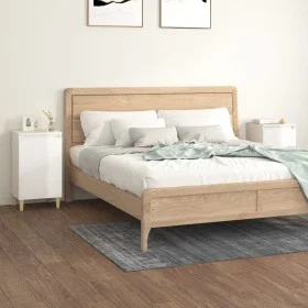 Mesitas de noche 2 uds madera blanco brillante 40x35x70 cm de vidaXL, Mesitas de noche - Ref: Foro24-819633, Precio: 80,34 €,...