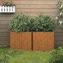 Jardineras 2 unidades acero corten 32x30x29 cm en Macetas y jardineras | Comprar online en Foru.es