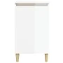 Mesitas de noche 2 uds madera blanco brillante 40x35x70 cm de vidaXL, Mesitas de noche - Ref: Foro24-819633, Precio: 80,34 €,...