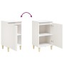 Mesitas de noche 2 uds madera blanco brillante 40x35x70 cm de vidaXL, Mesitas de noche - Ref: Foro24-819633, Precio: 81,32 €,...
