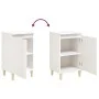 Mesitas de noche 2 uds madera blanco brillante 40x35x70 cm de vidaXL, Mesitas de noche - Ref: Foro24-819633, Precio: 80,34 €,...